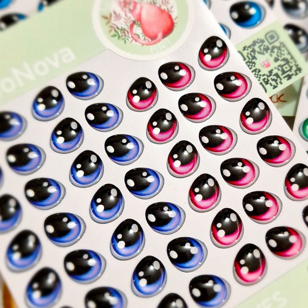 Adhesive resin eyes - T01 (10mm)