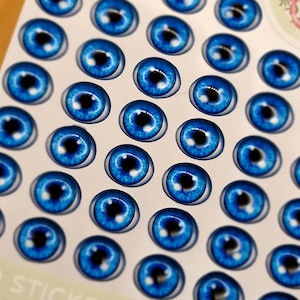 Adhesive resin eyes - REAL01 (Blue)