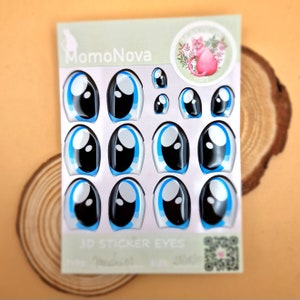 Adhesive resin eyes - MUSHI01 25mm