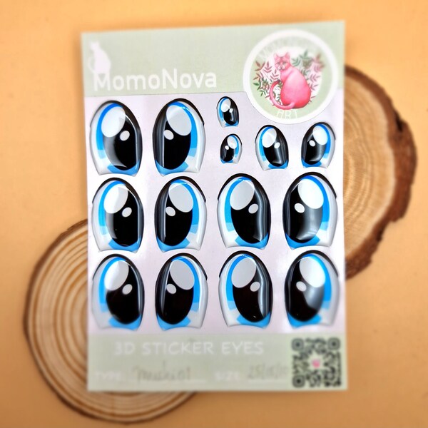 Adhesive resin eyes - MUSHI01 25mm