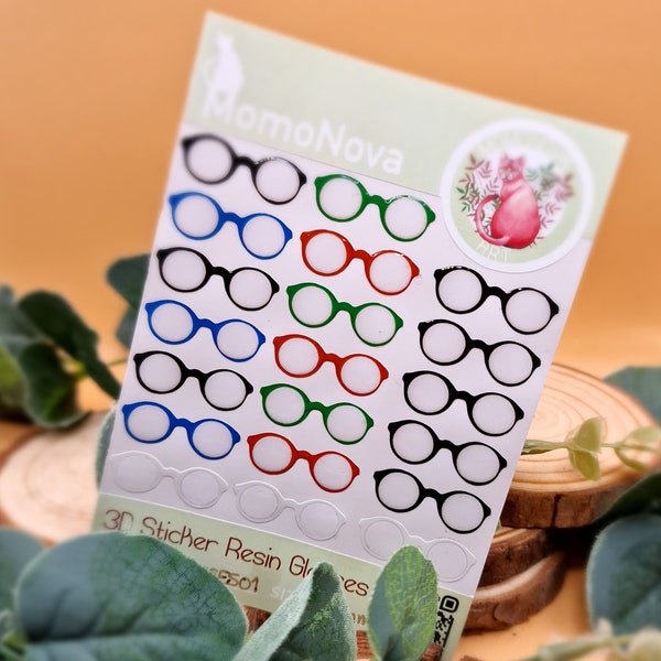 Resin Glasses Stickers - GLASSES01