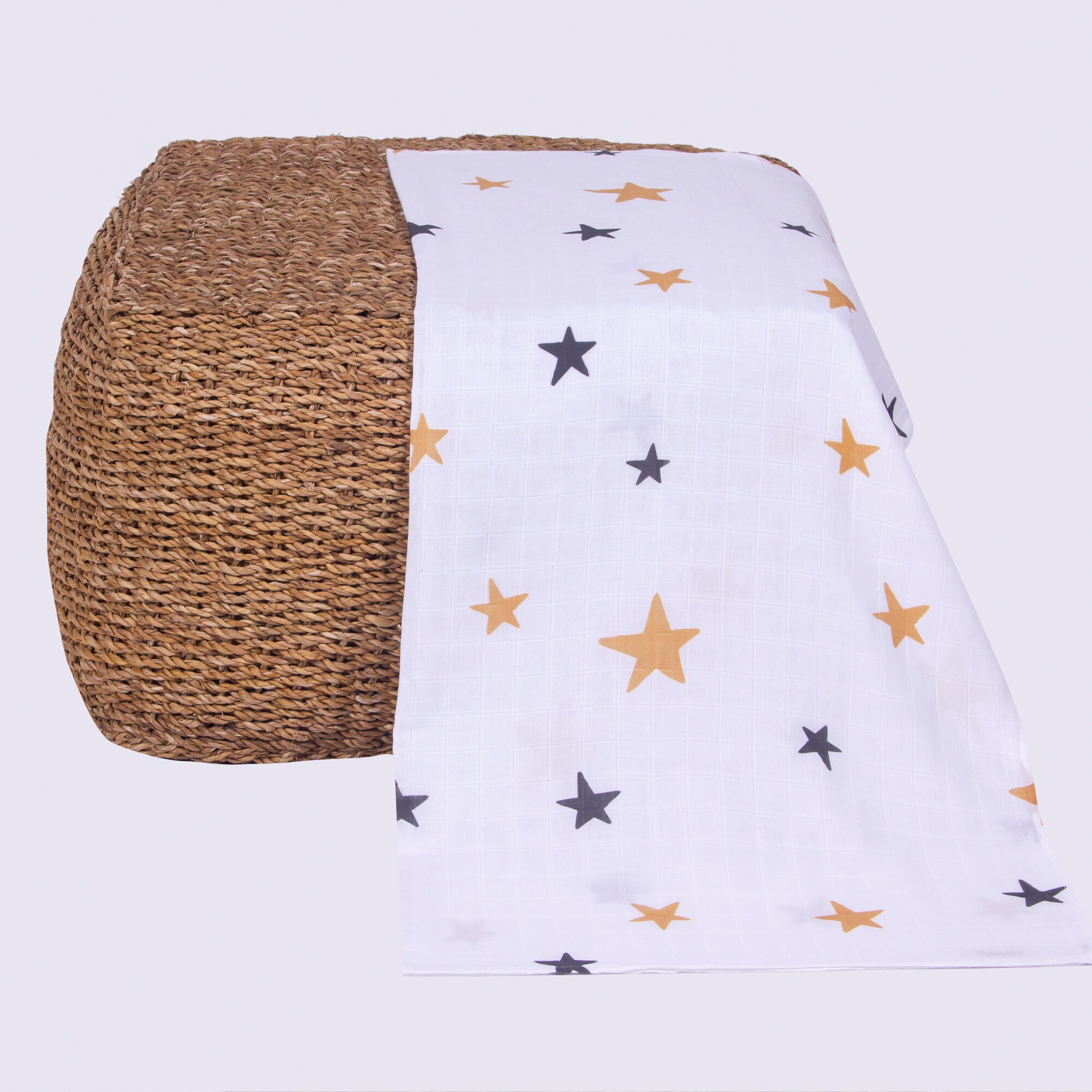 Muslin Cotton Blanket Organic Colorful Stars Theme Crib Etsy