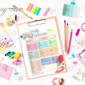 Boho Bold Financial Planning Sheets