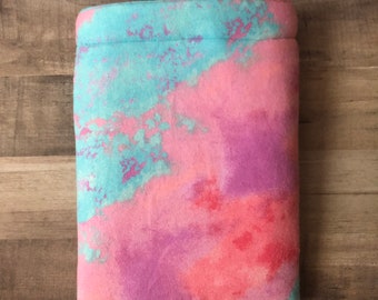 Pink Purple Blue Tie Dye Style Book Sleeve