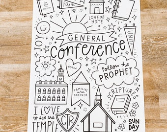 General Conference Activity for Kids - Coloring Page Printable