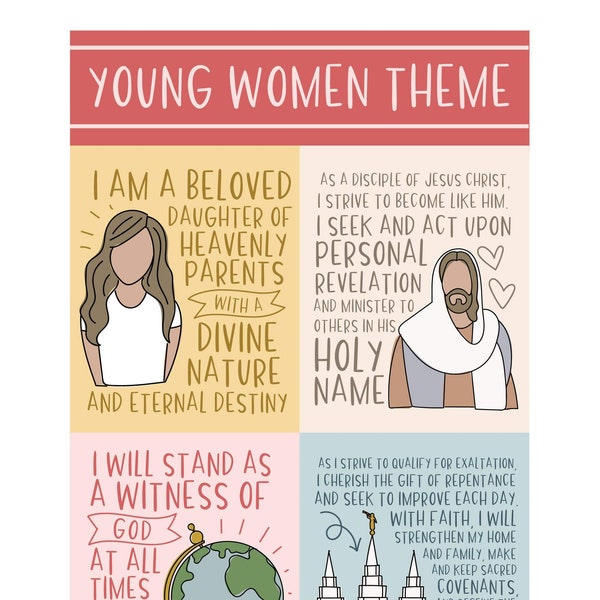 Young Women Theme Printable Posters