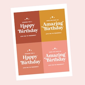 Young Womens Birthday Tag Printable