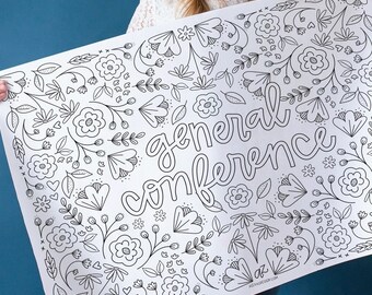 General Conference Coloring Poster by Alexa Zurcher | Etsy