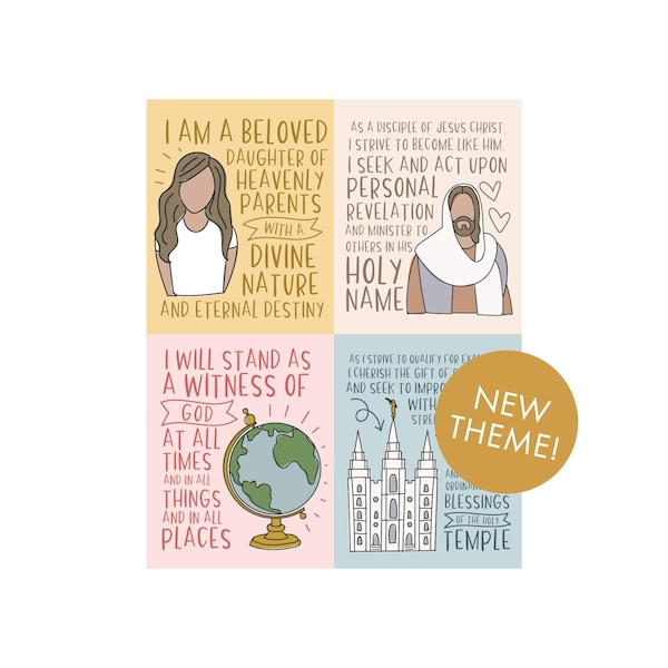 Young Women Theme Printable Posters