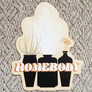 Vinyl Sticker Waterproof for Laptop Water Bottle Tablet Cooler Yeti Decal Unique Boho Rattan HOMEBODY Farmhouse Cozy Retro Vintage Stickers