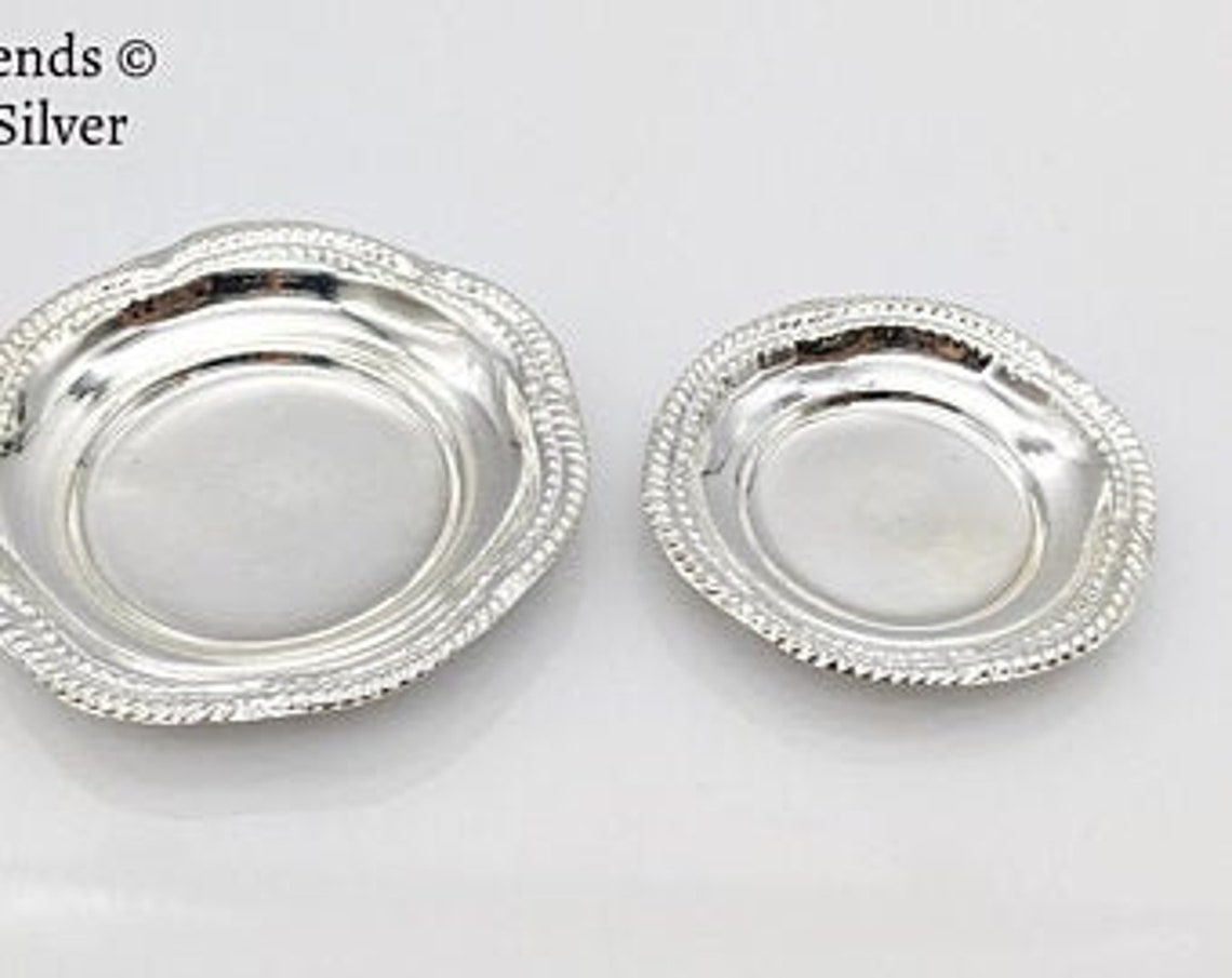 Pure Silver extra small round silver plate Silver gift items Etsy