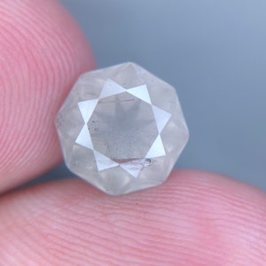 Rare Astrophylite Needles In Quartz top cut Gemstone from Pakistan