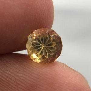 Beautiful Fancy Flower Facetd Quartz top Cut Gemstone
