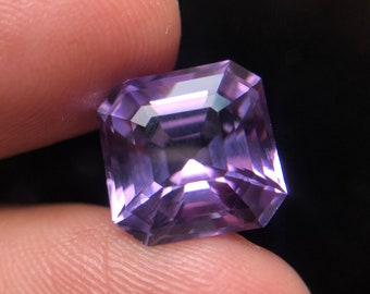 Purple Amethyst Gemstone: Natural Asscher Cut (7.80 Carat)