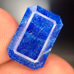 Top Blue Lapis with Pyrite dots top cut Gemstone