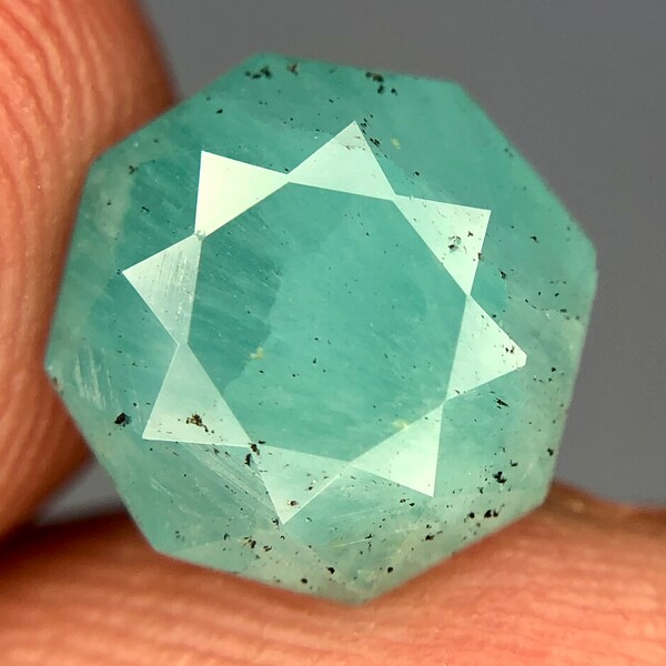 Rare Blue Colour Aragonite Cut Gemstone Afghanistan