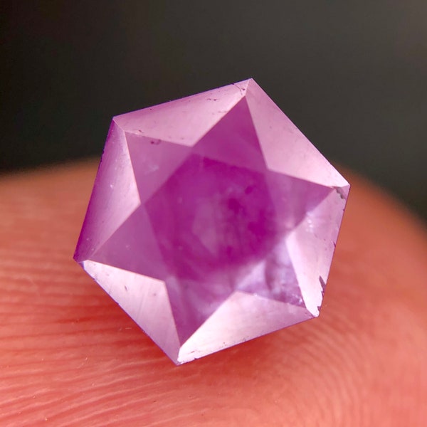 Beautiful Purple Corrondum Sapphire having silk Star Trapiche from Pakistan