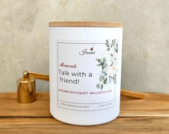 Blossoms Candle, Positive Affirmations Candle, Flower Candle, Decorative Candle, Spring Decor, Soy candle, Affirmation Gifts For Her