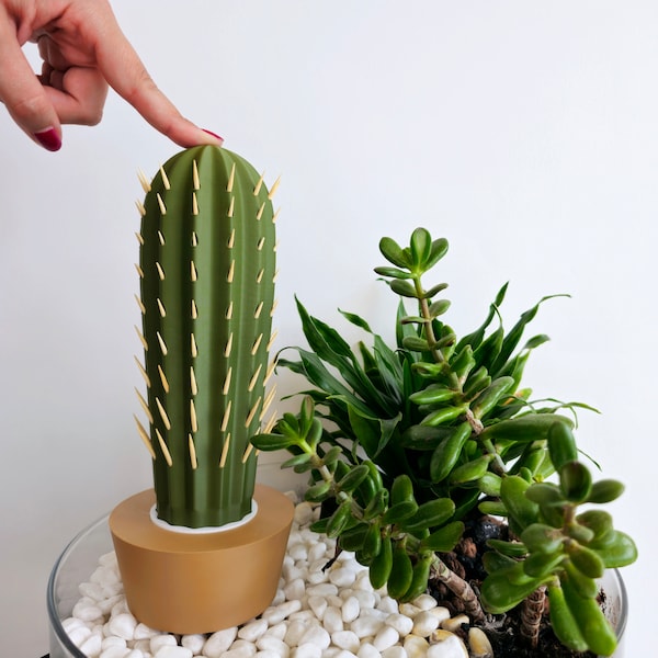 Dispenser per stuzzicadenti Cactus, porta stuzzicadenti Cactus, porta stuzzicadenti unico, regalo per gli amanti delle piante, idea regalo per l'inaugurazione della casa