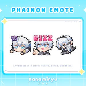 Phainon Emotes Set, Cute Chibi Honkai Star Rail Emoji - Fumble / Rizz / Rolling Down, For Streamer Twitch Youtube Discord Kick