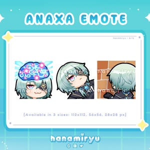 Anaxa Emotes Set, Cute Chibi Honkai Star Rail Anaxagoras Emoji - Brain | Lazy | Talk To Wall, For Streamer Twitch Youtube Discord Kick