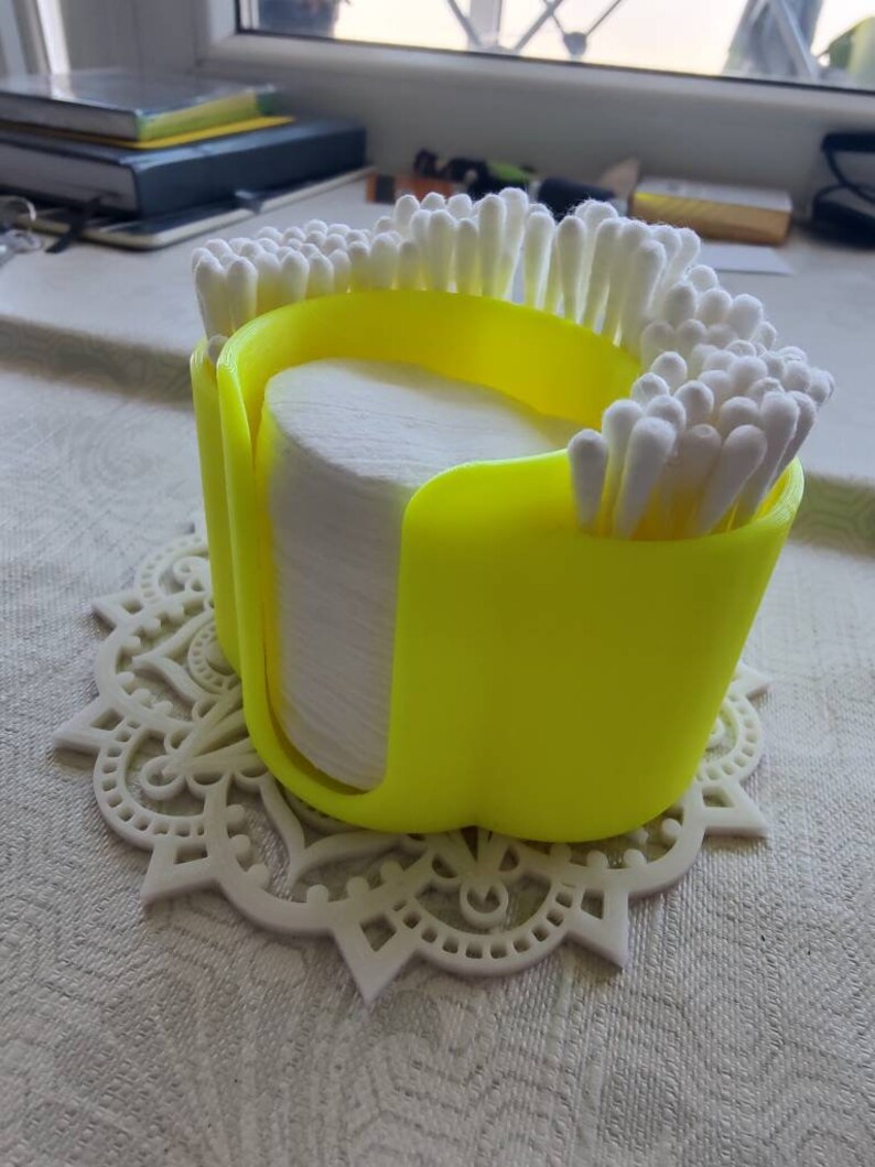 3D Prindet Cotton Bud Holder Organizer / 3D Printed Home Decor Etsy
