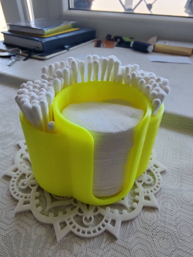3D Prindet Cotton Bud Holder Organizer / 3D Printed Home Decor Etsy