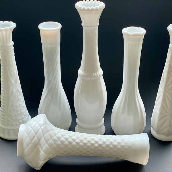 Milk Glass Vase Etsy