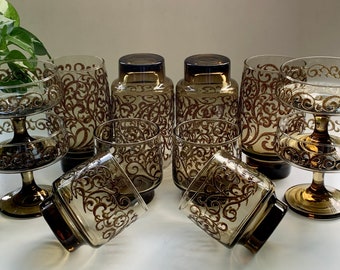 Libbey - Tawny Impromptu - Flat Tumblers - Set of 6 - 8oz. - 3 1/8" - Etsy
