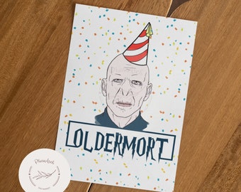 Oldemort Instant Download Birthday Card | Birthday Card | Print at home | Funny Birthday Card | Voldemort | Printable | SVG PDF JPG png