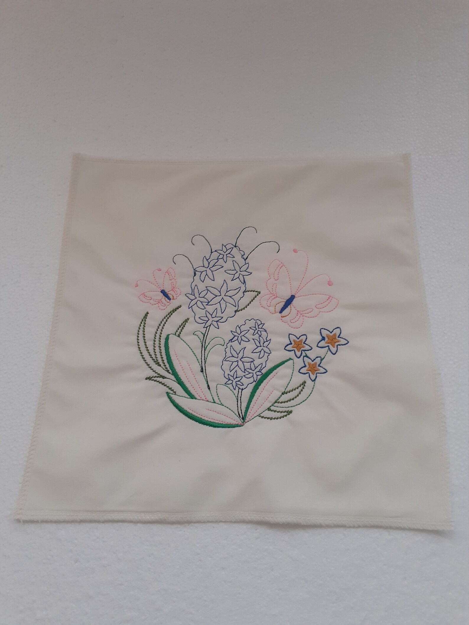 Embroidered Fabric Panels Set of 4 Etsy