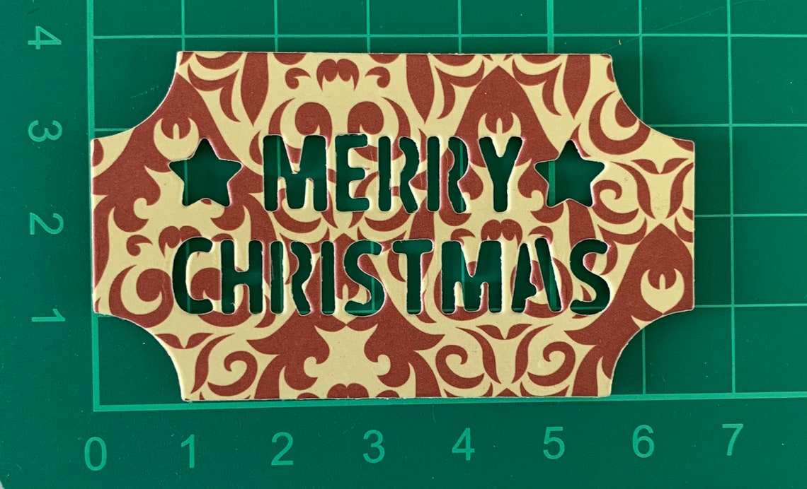 Merry Christmas Die Cut Embellishments Card Topper Crafting  Etsy