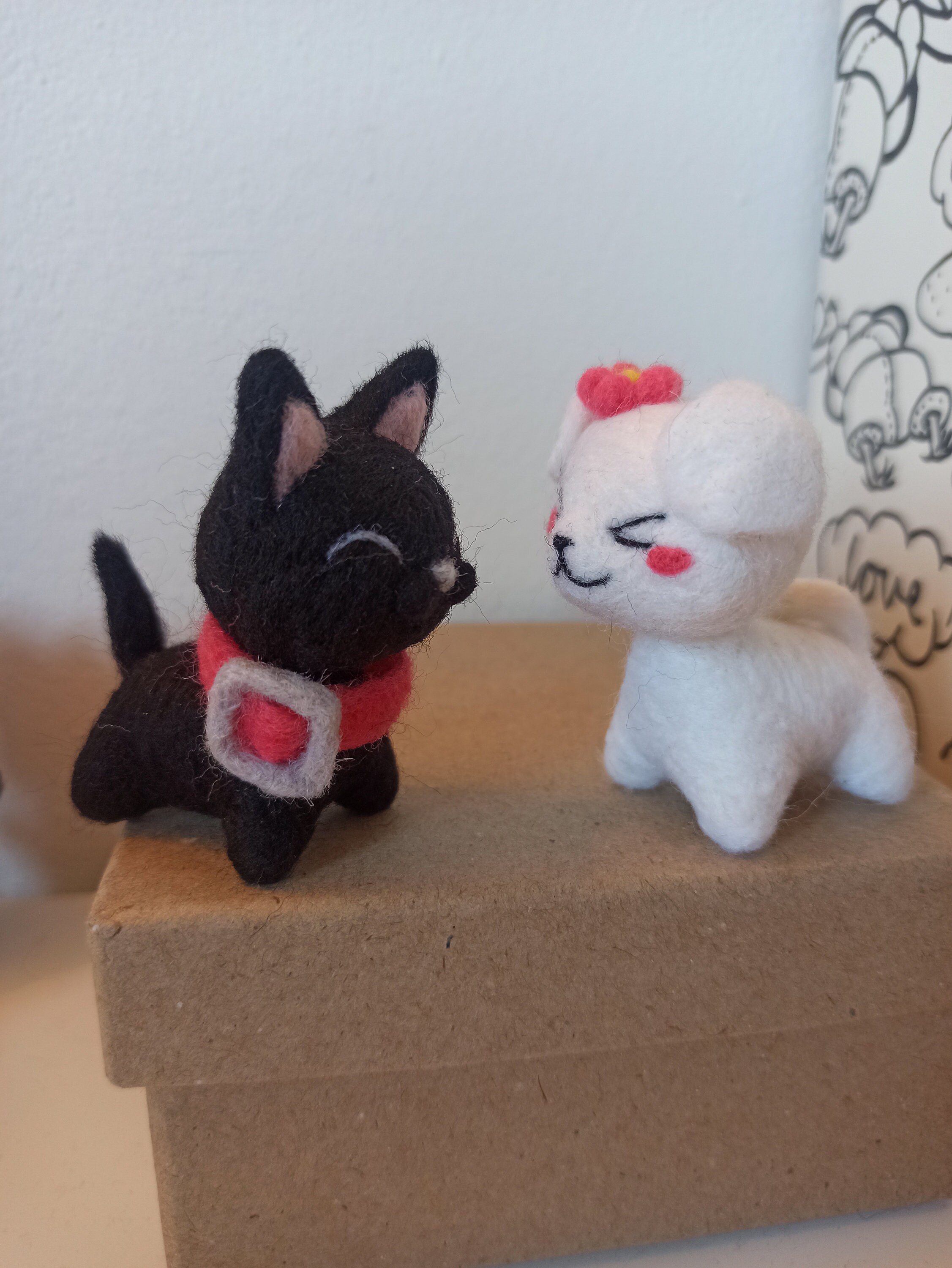Nana and Hachi - Poppywool Shop Carded Wool Works Kawaii Nerd