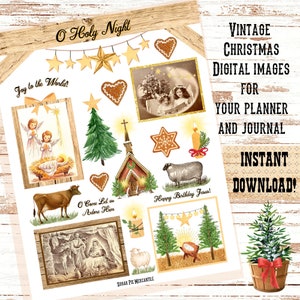 O Holy Night - Christmas Clip Art - Digital Download PDF