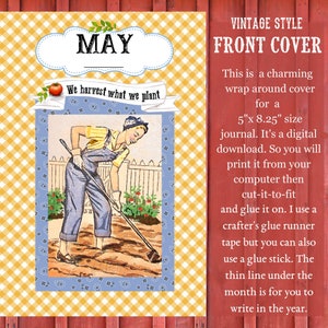 Farm-Style Monthly Cover for planner, Junk Journal,  Ephemera, and or Memory Keeping! Digital download!