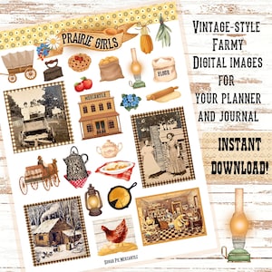 Prairie Girls - Digitale Clip Art Seite - PDF