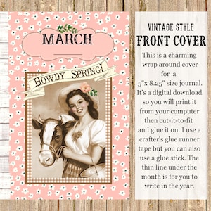 March - Vintage Style - Planner / Journal Cover PDF
