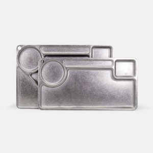 Sleek Stainless Steel Plate with Smart Sections