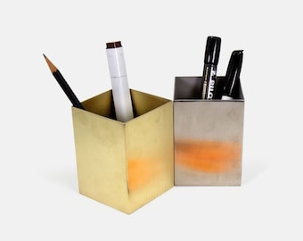 Minimalist Stainless Steel Pen Holder