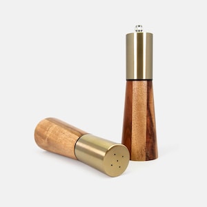 Handcrafted Adjustable Acacia Wood Salt & Pepper Mills