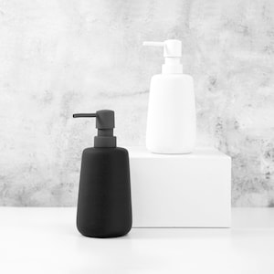 Modern Rubber Coated Soap Pump / Ceramic Liquid Soap Pump / Lotion Dispenser / Bathroom Accessories & Decor