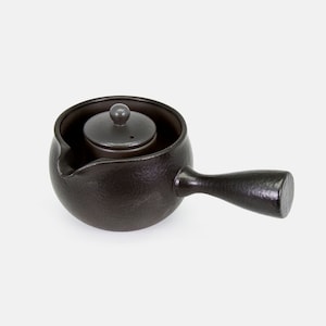 Zen Elegance Black Ceramic Teapot with Built-In Infuser