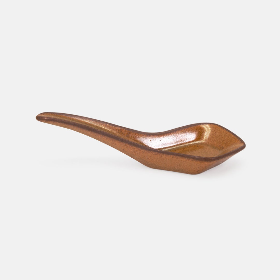 Geometric Earthy Brown Designer Ceramic Spoon - Etsy