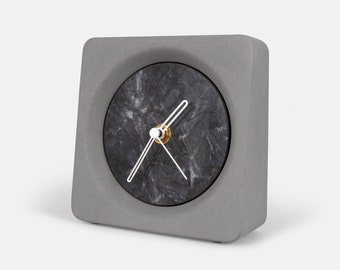 Modern Marble Cement Table Clock