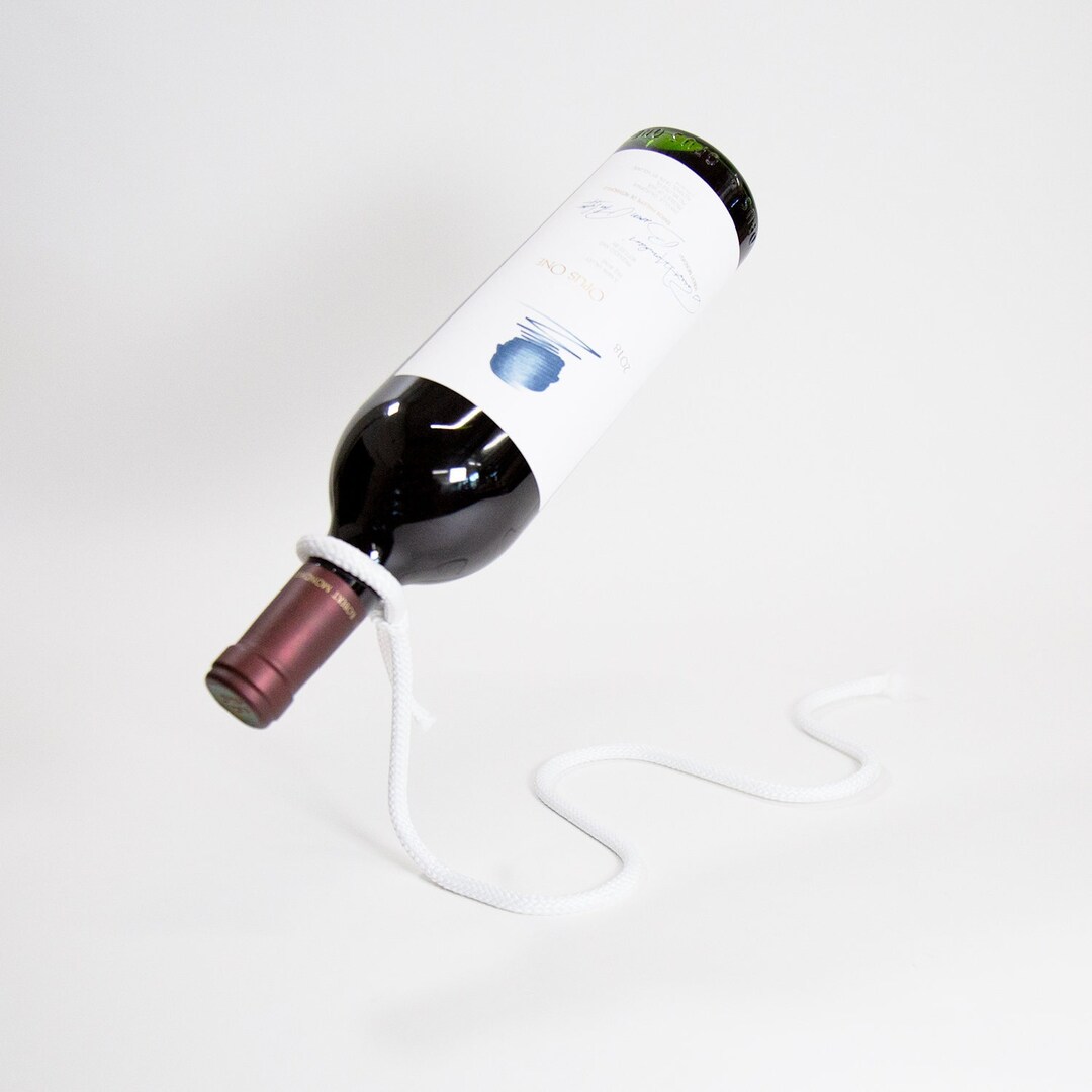 White String Floating Wine Rack and Wine Display Perfect Etsy