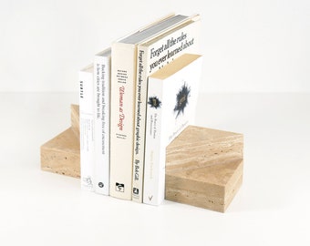 Modern Geometric Stone Bookends / Book Lovers Gift / Modern Marble Bookend/ Unique Office & Home Decor