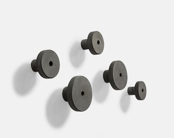 Contemporary Concrete Hanging Wall Hooks / Handmade Wall Mounted Coat Hook/ Minimalist Modern Home Wall Decor / Entryway Organizer Key Hook
