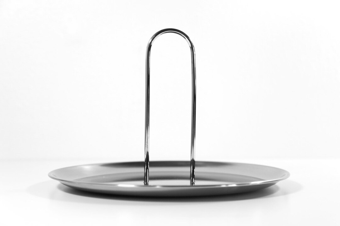 Polished Stainless Steel Tray With Handle Modern Valet Tray Minimalist