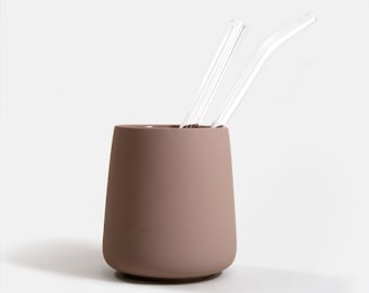 Juego de pajitas de vidrio sostenible / Sipper reutilizable verde / Agitador de bebidas transparente