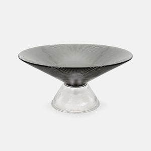 Versa Clear Glass Footed Fruit Bowl